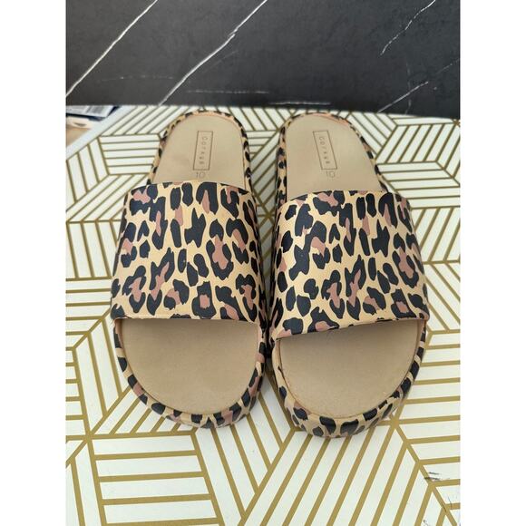 CORKYS Women's Leopard Print Platform Slides | Size 10 - Picture 1 of 5